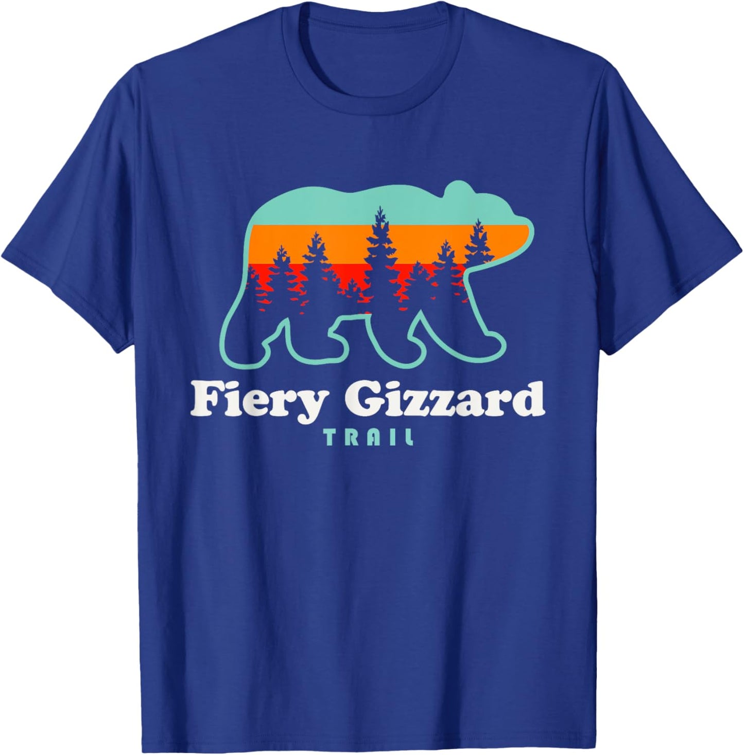 Fiery Gizzard Trail Camping Tennessee Bear Retro T-Shirt - T-Shirt | Royal