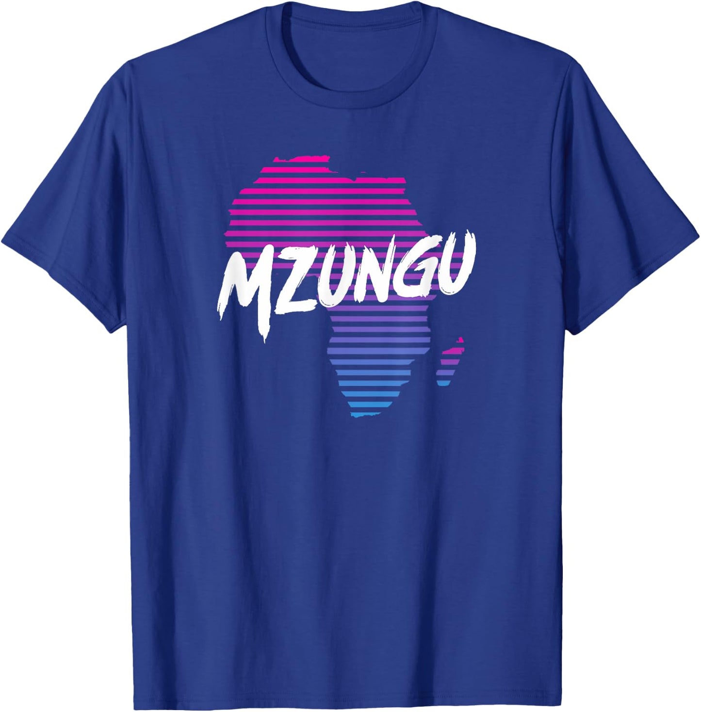 Mzungu Africa Map Vintage Retro T-Shirt - T-Shirt | Royal