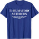 Rheumatoid Arthritis Awareness Support RA Warrior T-Shirt - T-Shirt | Royal