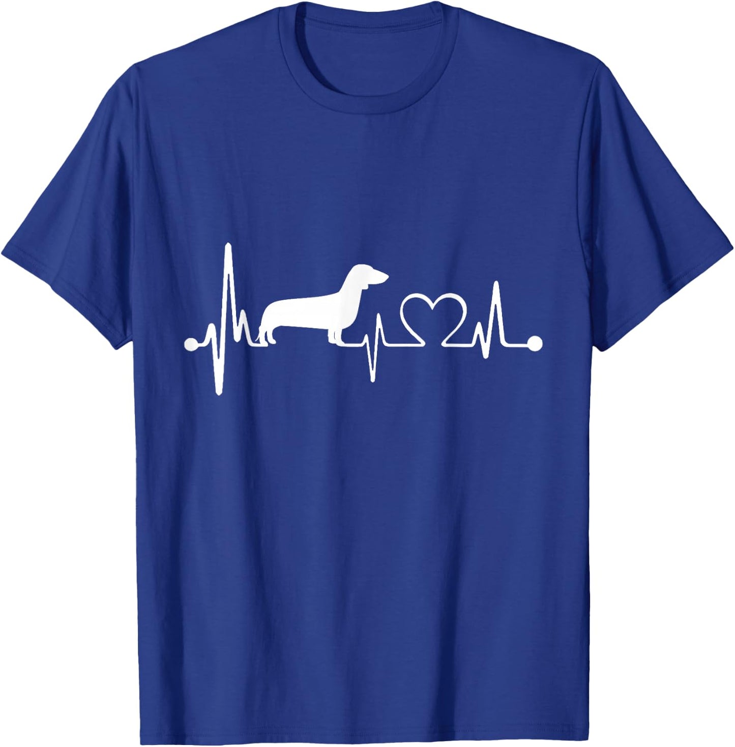 Dachshund Heartbeat - Funny Wiener Dog T-Shirt - T-Shirt | Royal