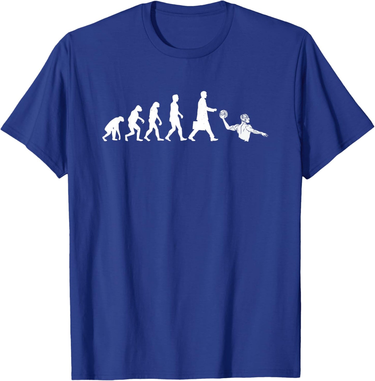 Water Polo Player Evolution Aquatic Sports Funny Waterpolo T-Shirt - T-Shirt | Royal
