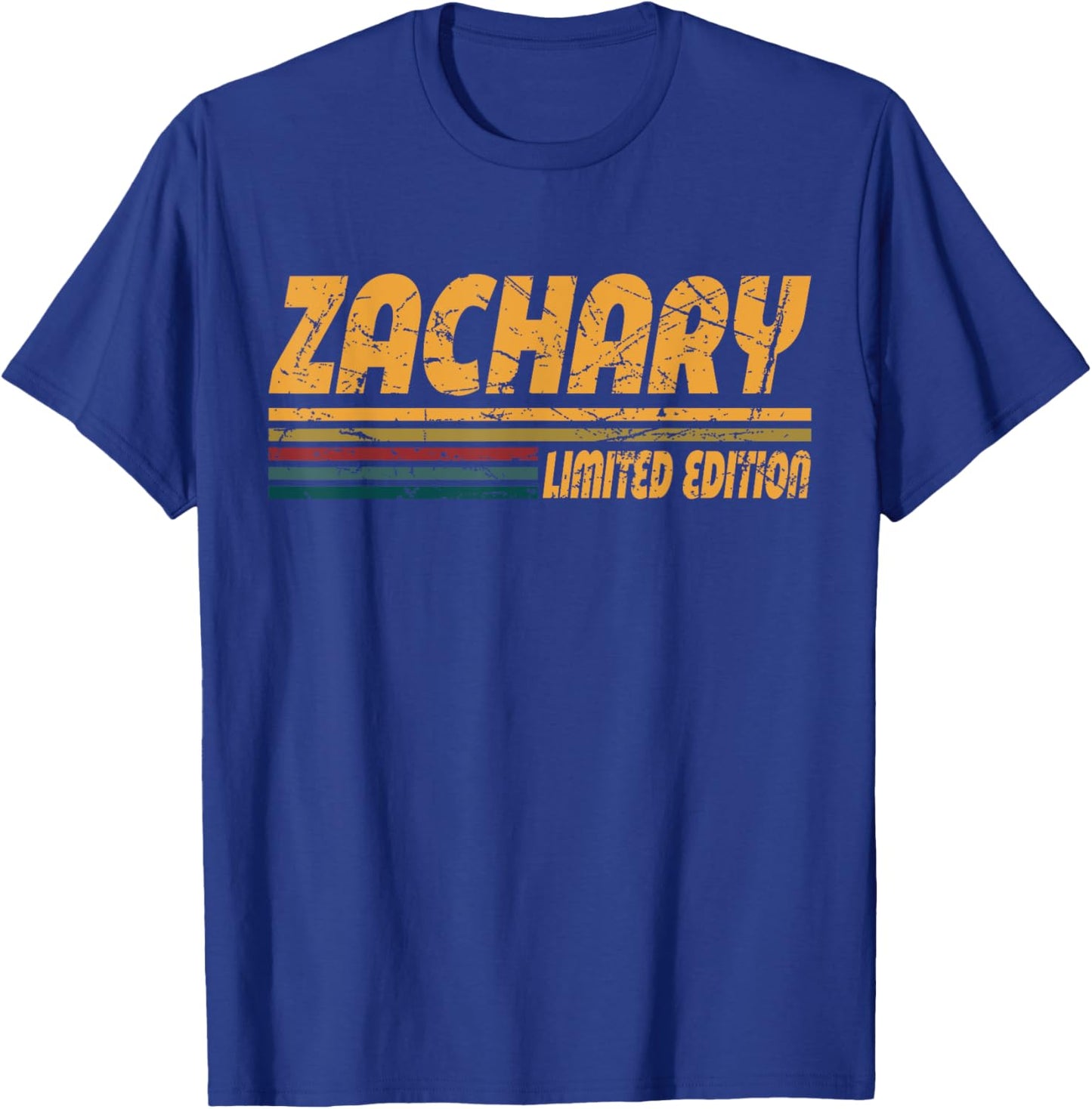 Vintage Zachary First Name Retro Groovy Personal Zachary Men T-Shirt - T-Shirt | Royal