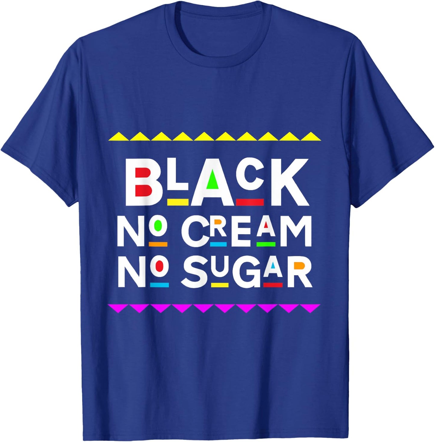 Black No Cream No Sugar Retro 90s Style T-Shirt - T-Shirt | Royal