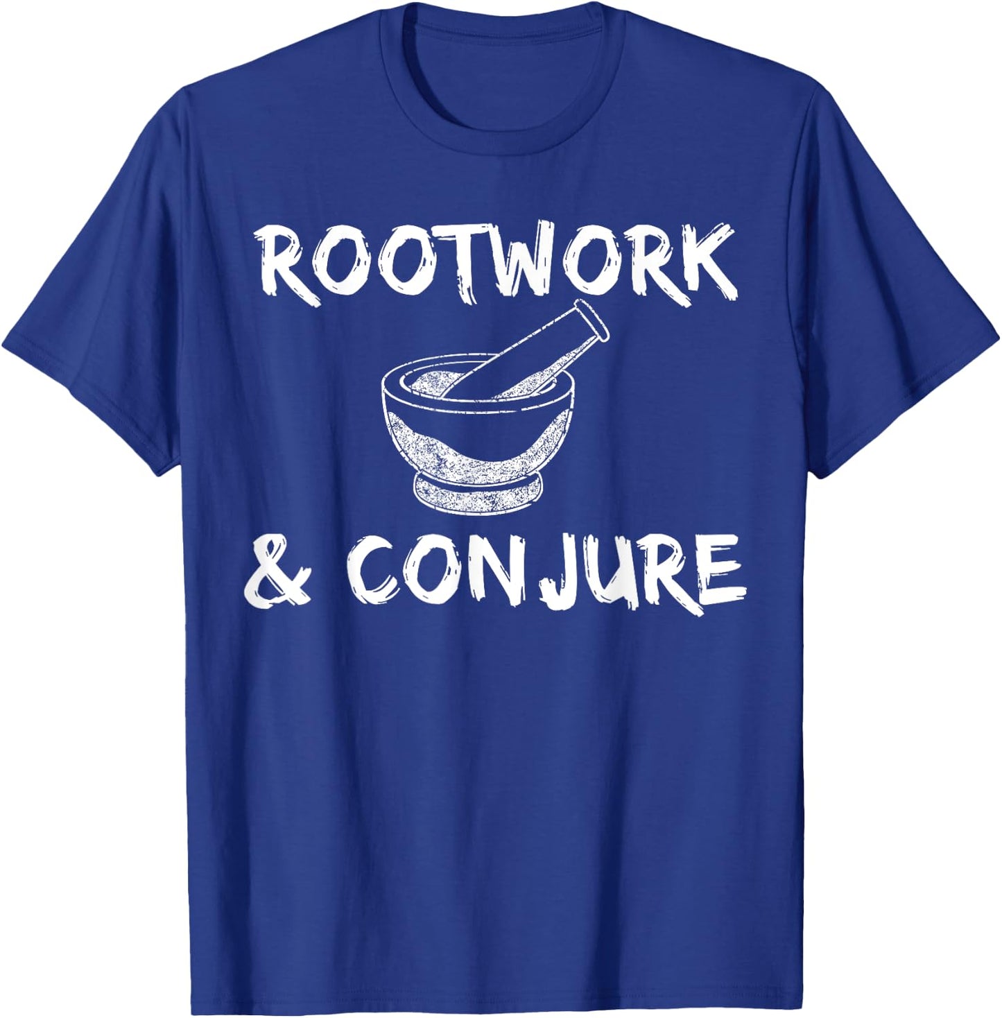 Rootwork & Conjure Mortar Pestle Voodoo Hoodoo T-Shirt - T-Shirt | Royal