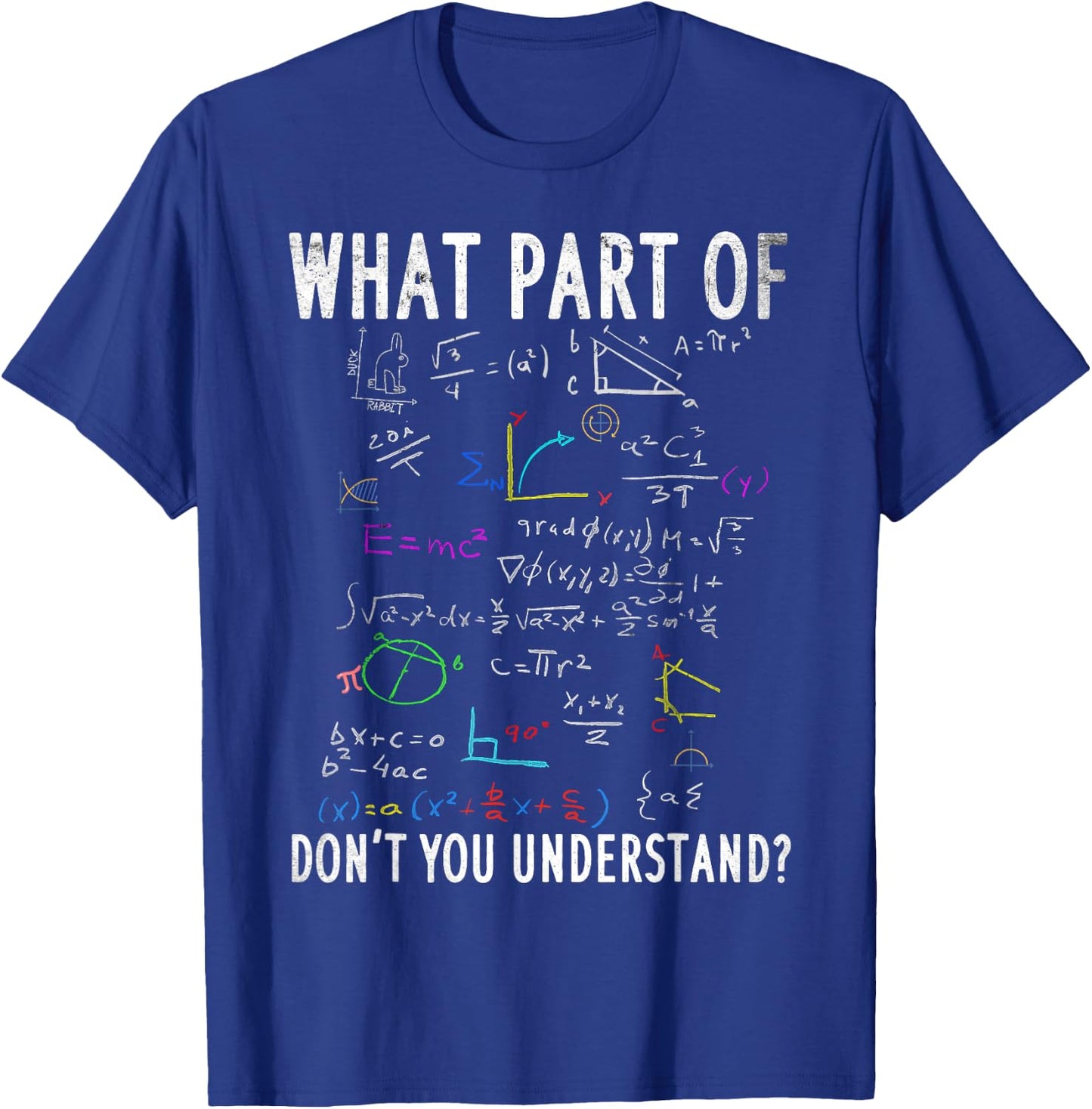 What Part of Don't You Understand for Math Teacher Small T-Shirt - T-Shirt | Royal