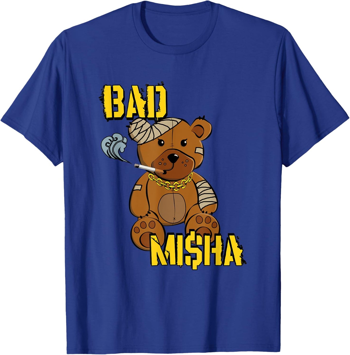 Bad Misha Bear Teddy Attitude Cool Cartoon Anime Kawaii T-Shirt - T-Shirt | Royal