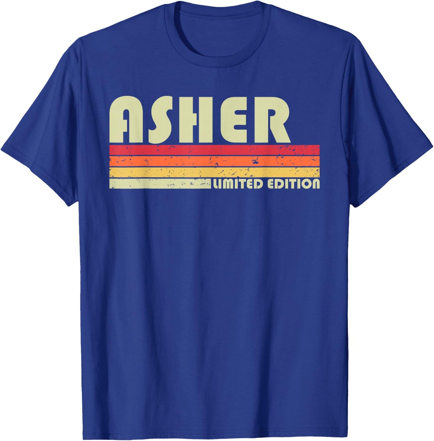 ASHER Gift Name Personalized Funny Retro Vintage Birthday T-Shirt - T-Shirt | Royal