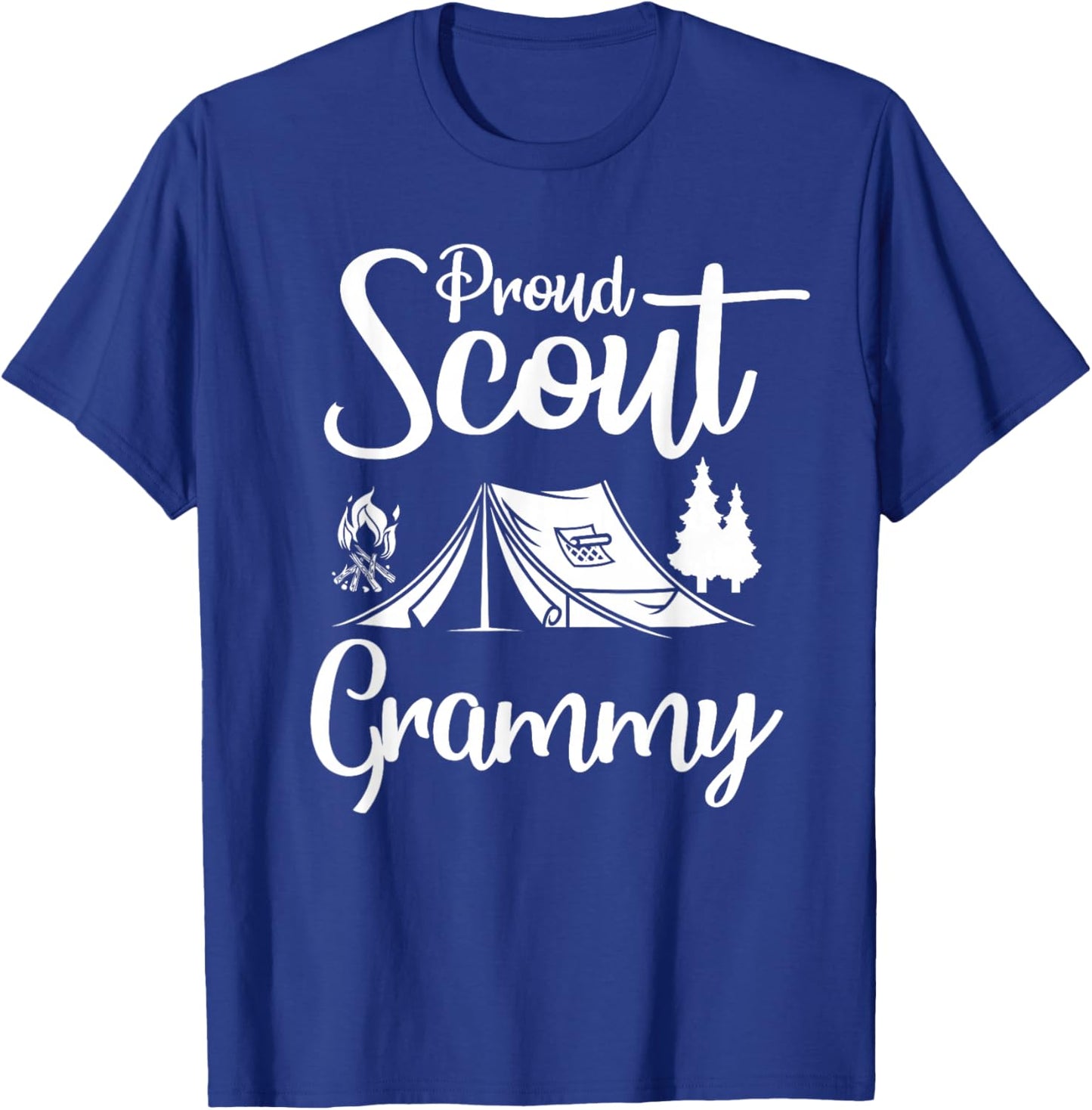 Proud Scout Grammy Camping Scouting Tent Scout Grama Leader T-Shirt - T-Shirt | Royal