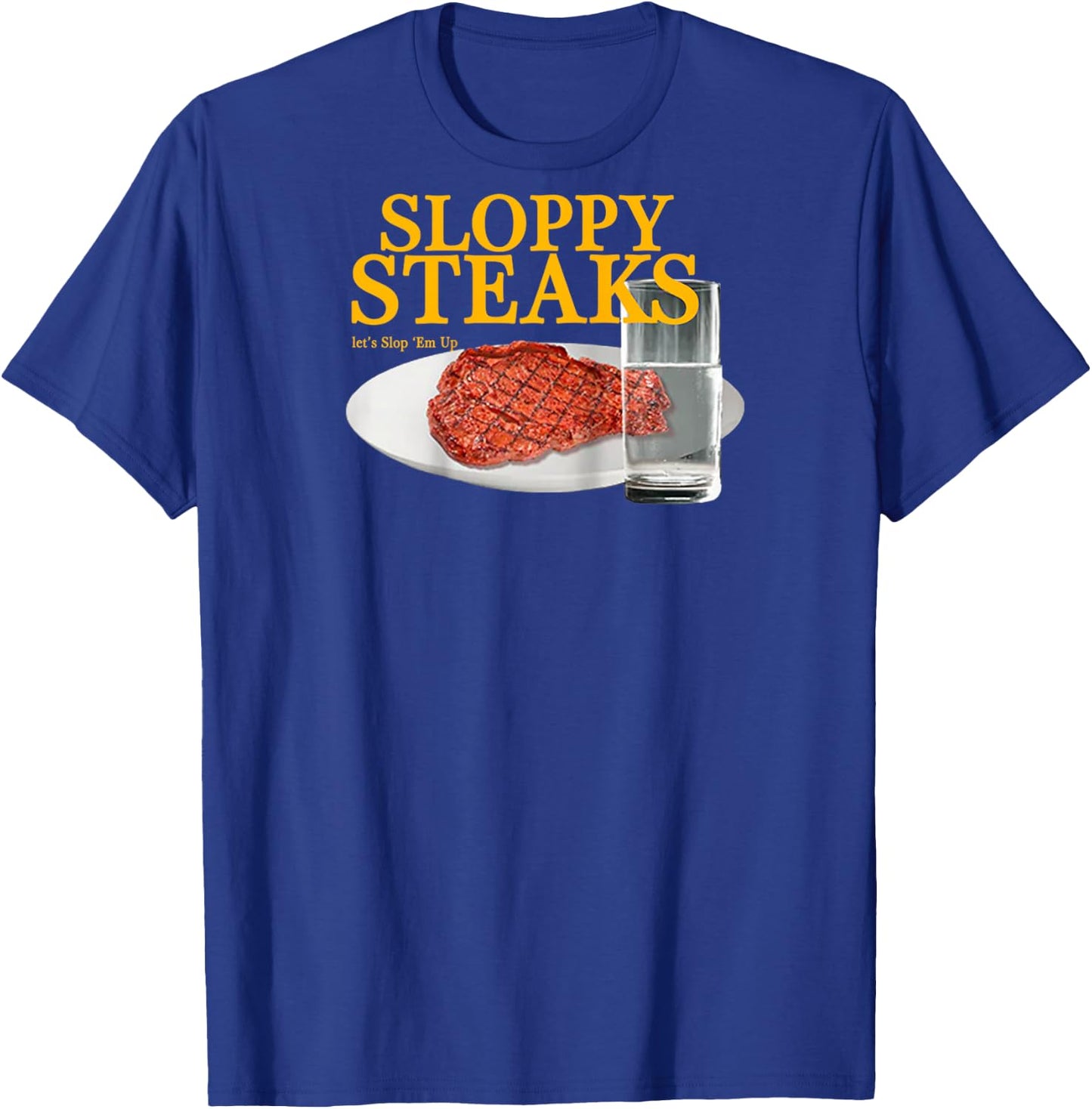 Vintage Sloppy Steaks I Think You Should Leave Raglan Baseball T-Shirt - T-Shirt | Royal