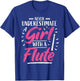 Girls Flute Player Flute Player T-Shirt - T-Shirt | Royal