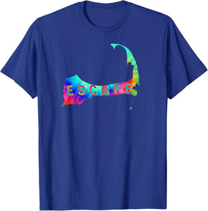 Tye Dye ESCAPE To Cape Cod T-Shirt - T-Shirt | Royal