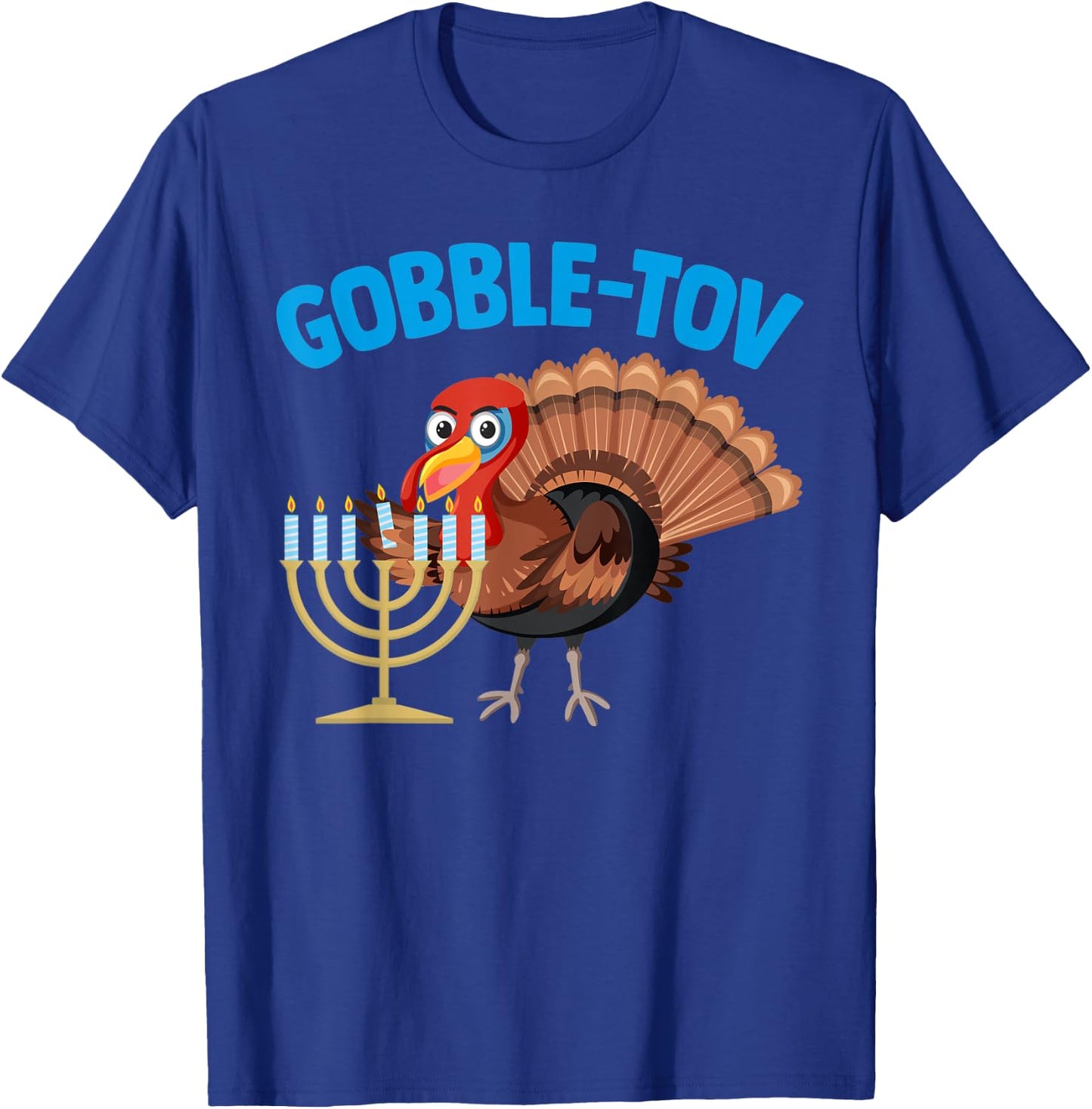 Gobble Tov Hanukkah Thanksgiving Holiday Jewish Jew Fun Gift T-Shirt - T-Shirt | Royal