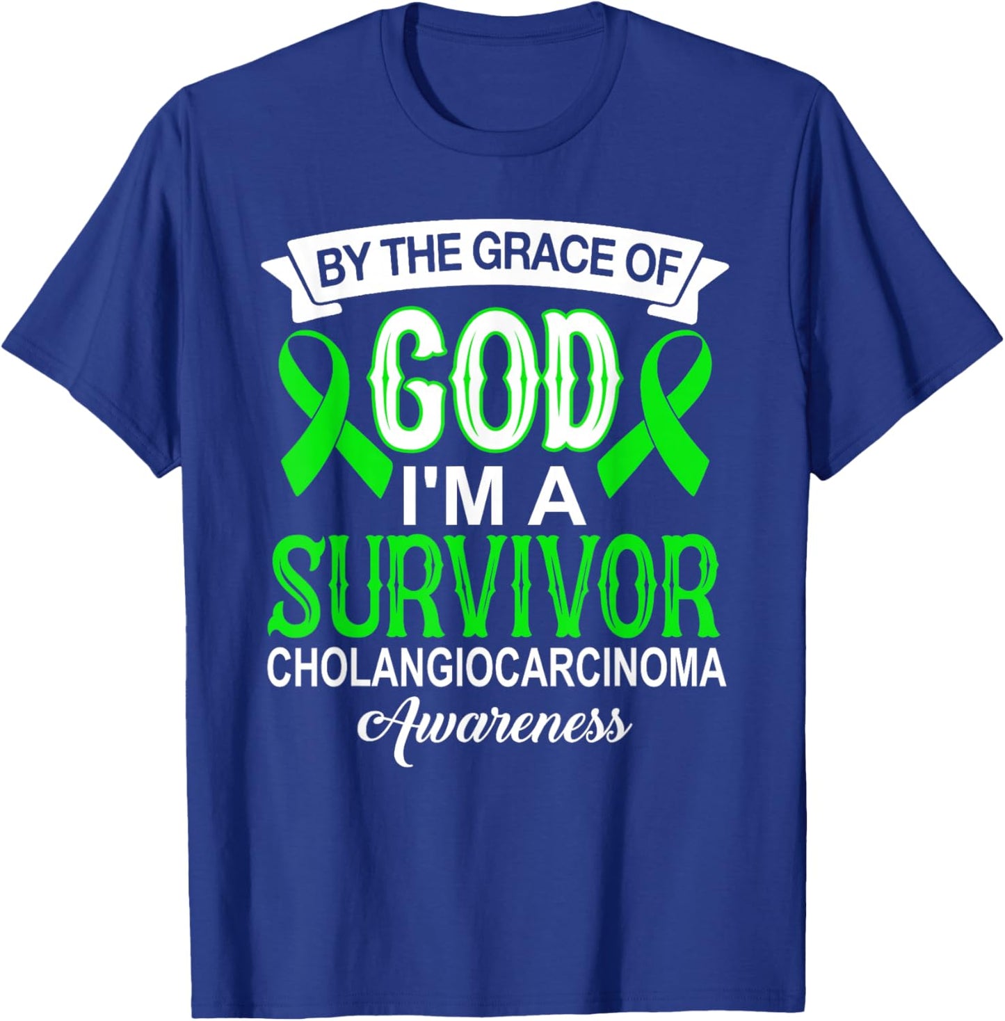 I’m A Survivor Cholangiocarcinoma Awareness Green Ribbon T-Shirt - T-Shirt | Royal