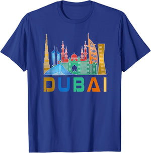 Dubai, United Arab Emirates Souvenir I Love Dubai Skyline T-Shirt - T-Shirt | Royal