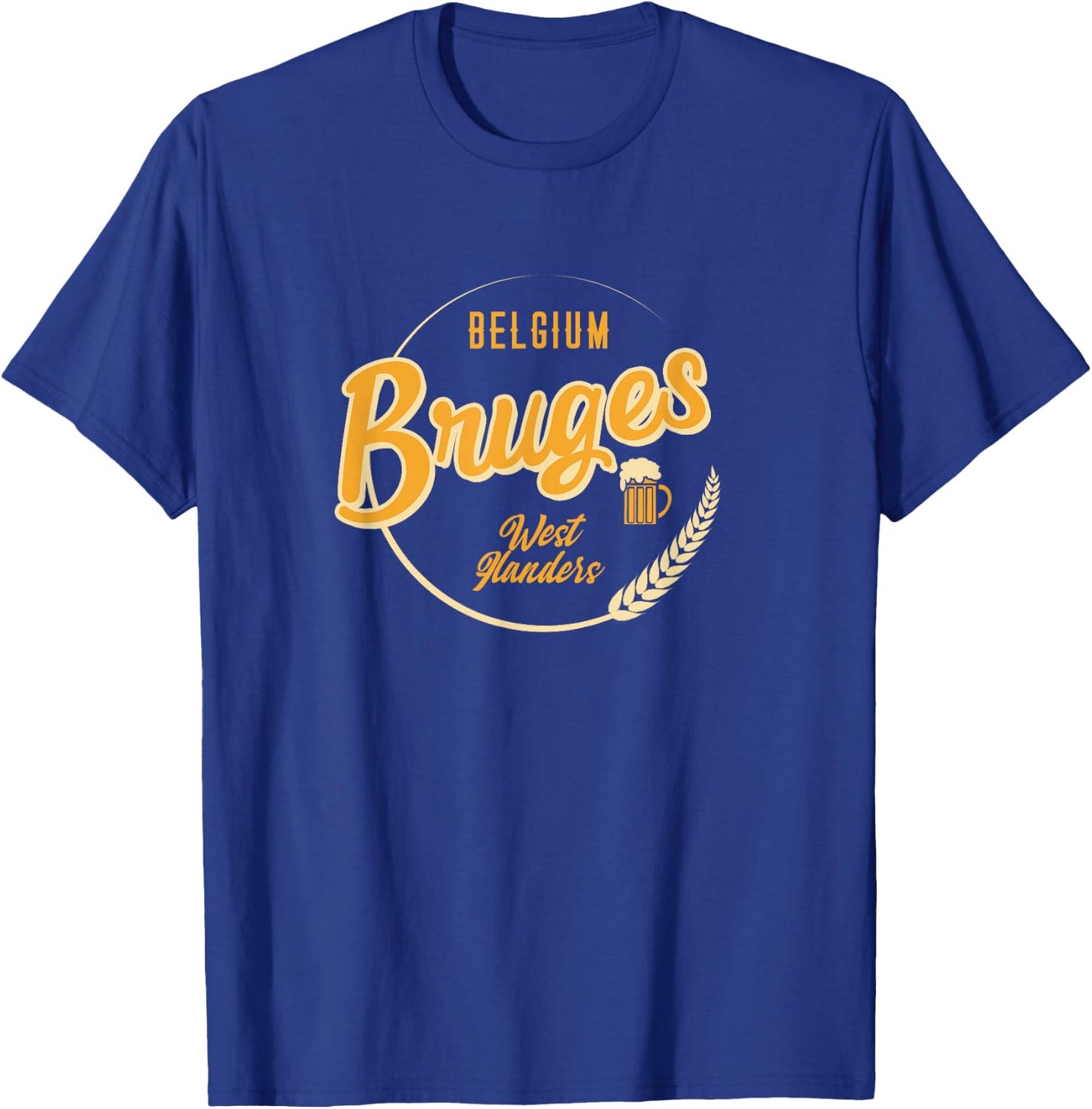 Bruges, Belgium - Belgian Retro Vacation T-Shirt - T-Shirt | Royal