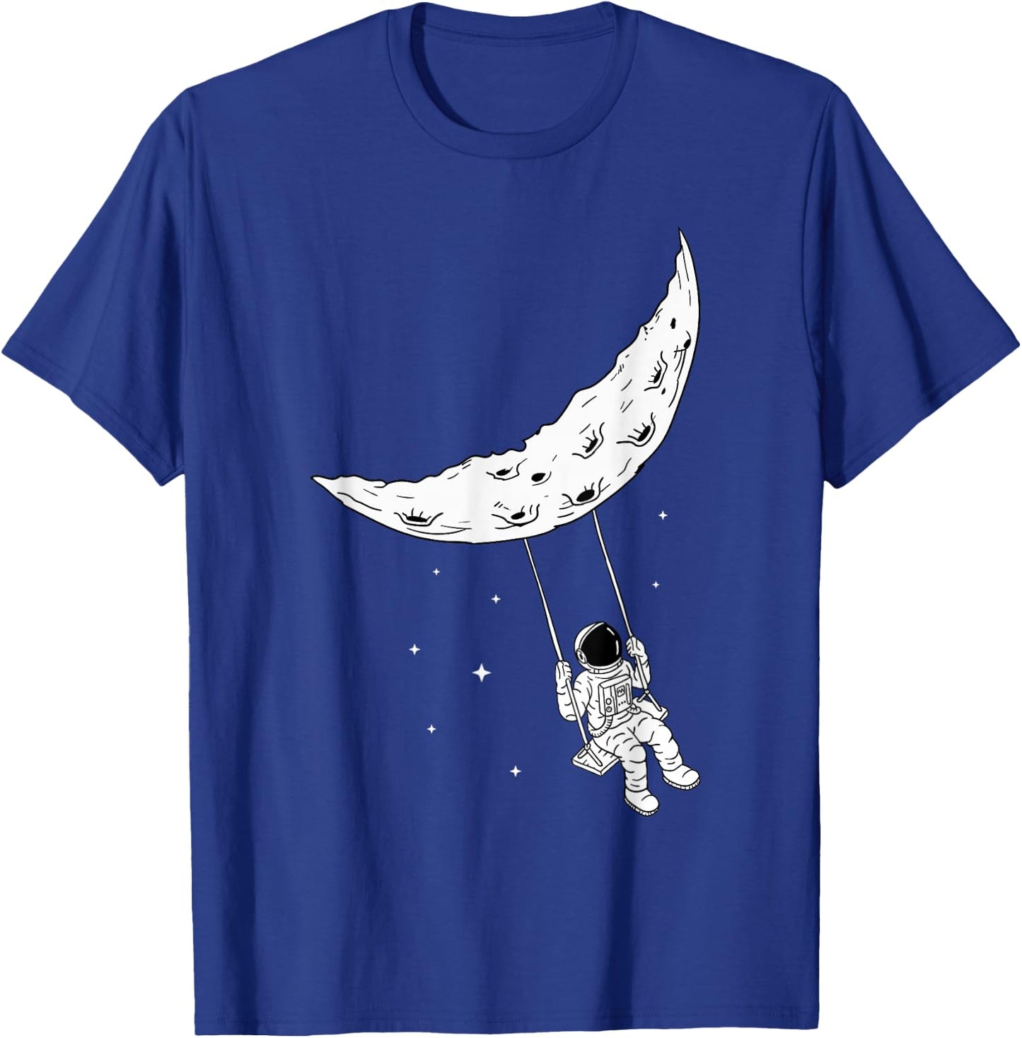 Moon Swing Man On The Moon - Space Astronomy Astronaut T-Shirt - T-Shirt | Royal