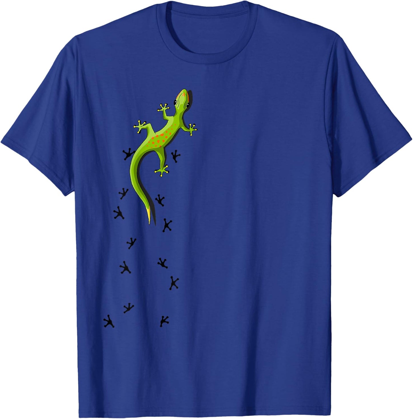 Casual Salamander Reptile with Traces Climbing Gecko T-Shirt - T-Shirt | Royal