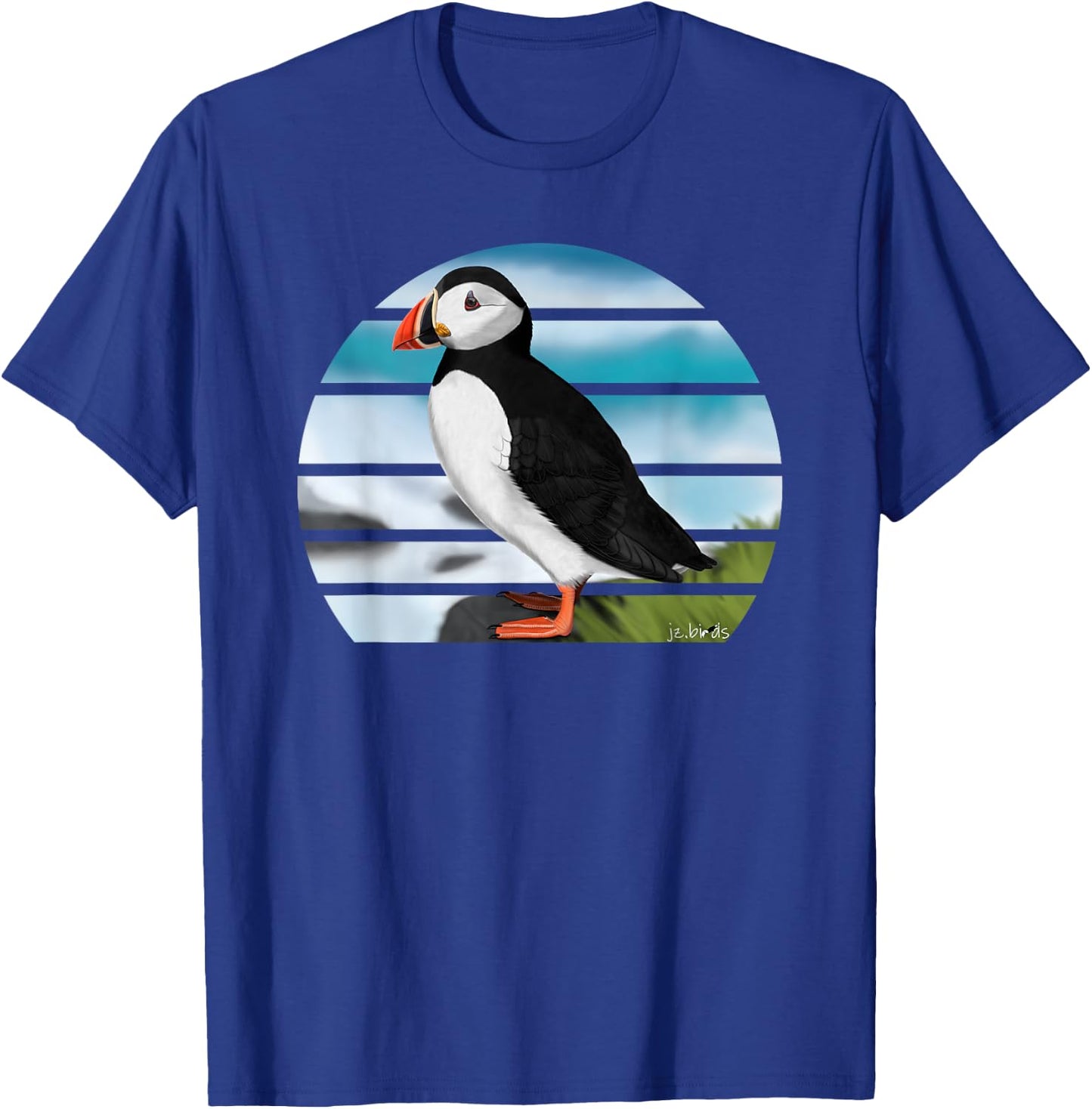 Puffin Bird Birder Ornithologist Biologist Birdwatcher T-Shirt - T-Shirt | Royal