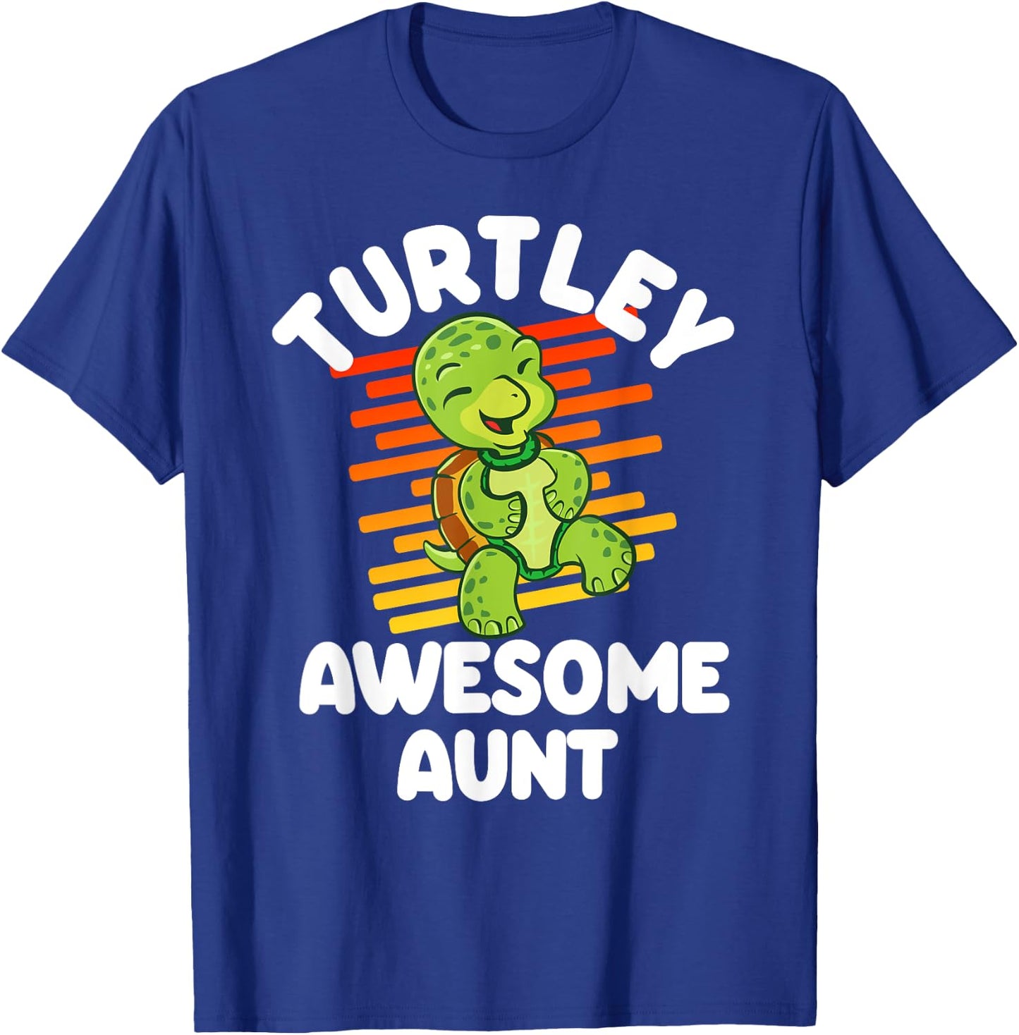 Turtley Awesome AA Apparel Co. Kids Adults , Black, 3X-Large, Short Sleeve, Classic Fit, Turtle Design T-Shirt - T-Shirt | Royal
