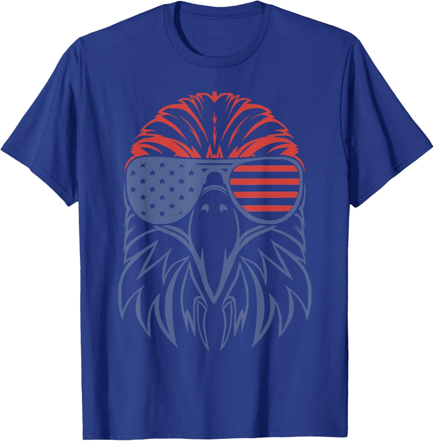 American Bald Eagle USA Flag 4th of July Eagle USA T-Shirt - T-Shirt | Royal