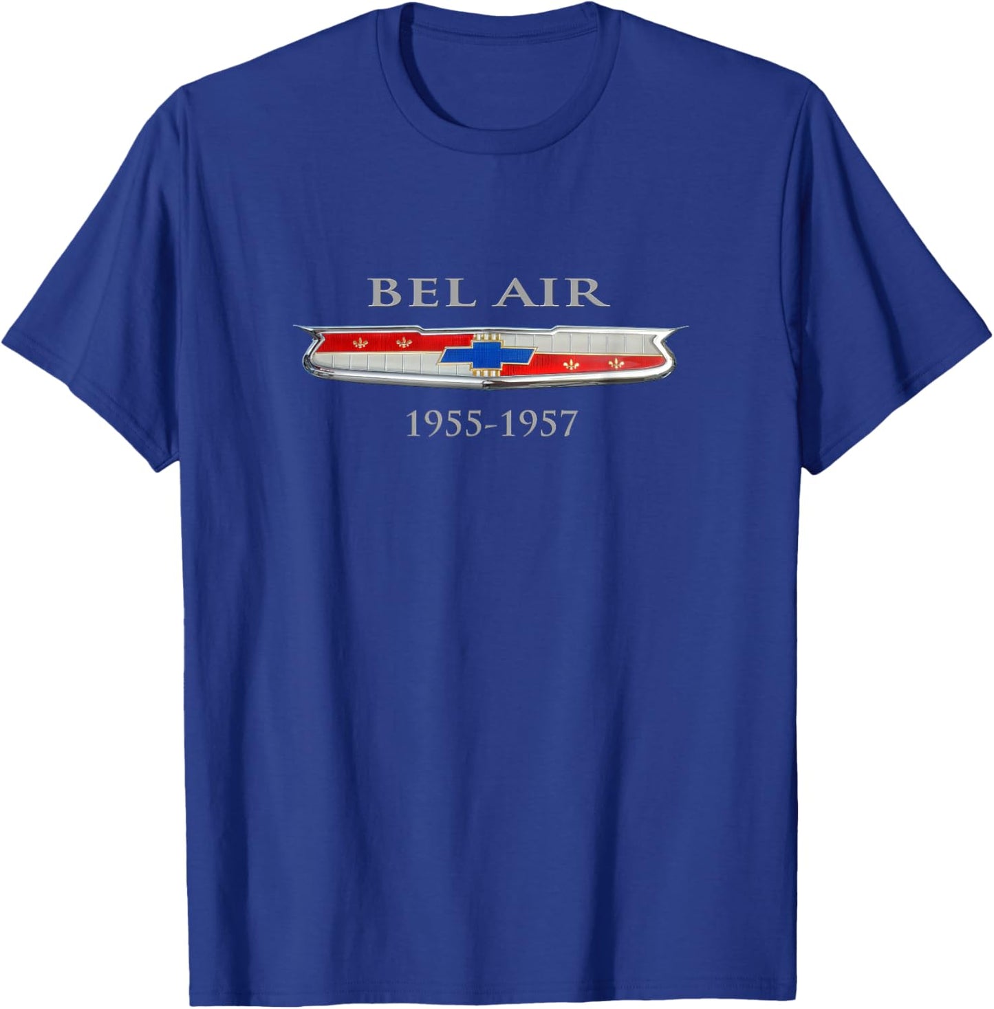 Vintage 1955-1957 Bel Air Hood Emblem, Badge, American Cars T-Shirt - T-Shirt | Royal