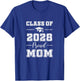 Senior Mom 2028 Proud Mom Class of 2028 Mom of 2028 Graduate T-Shirt - T-Shirt | Royal