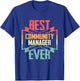 Vintage Best Community Manager Ever T-Shirt - T-Shirt | Royal