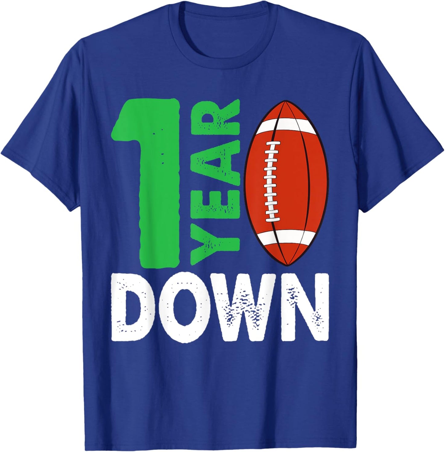 1st Birthday Party Football Boy One Year Old Football Player T-Shirt - T-Shirt | Royal