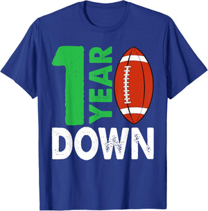 1st Birthday Party Football Boy One Year Old Football Player T-Shirt - T-Shirt | Royal