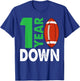 1st Birthday Party Football Boy One Year Old Football Player T-Shirt - T-Shirt | Royal