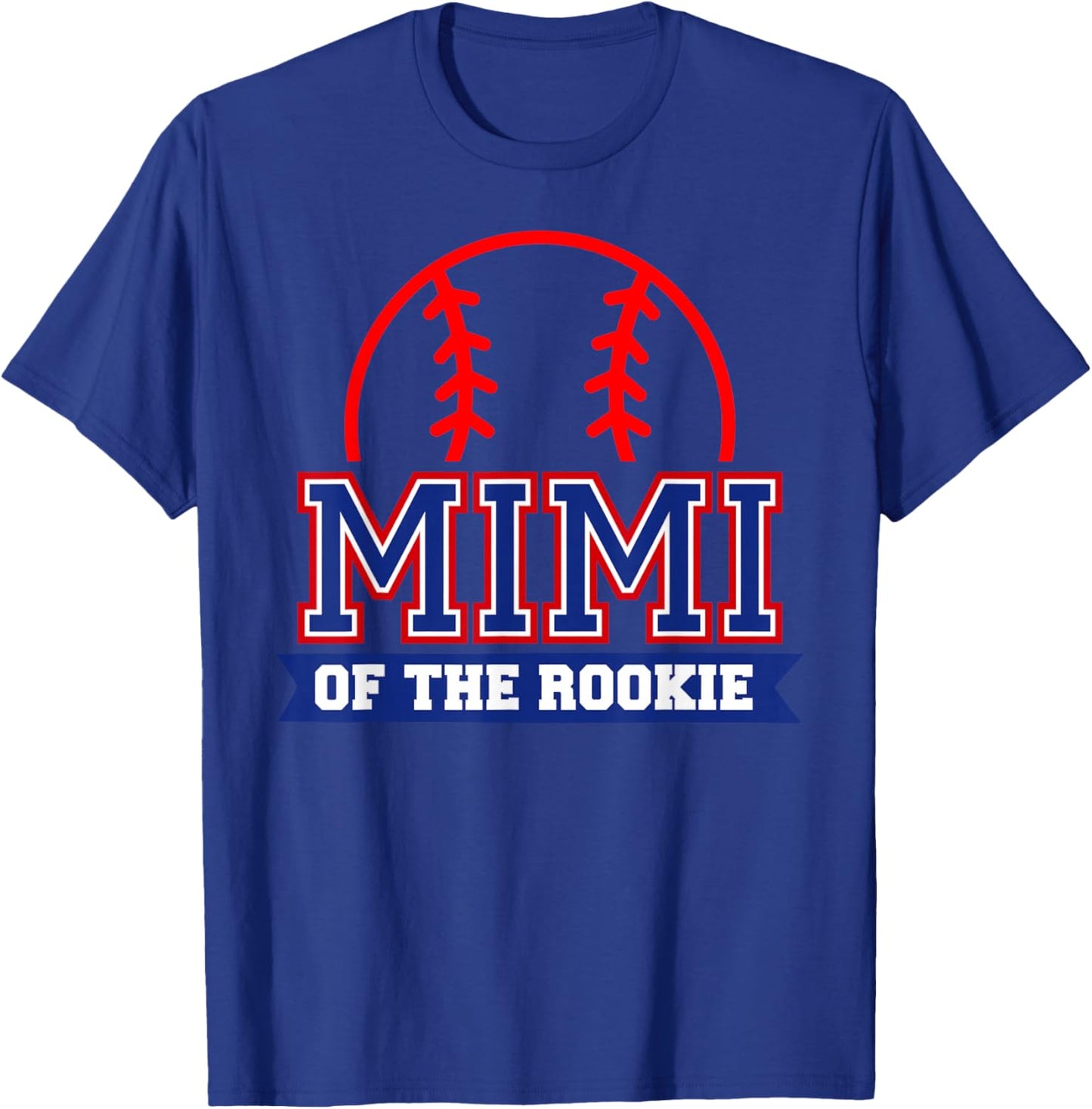 Mimi of Rookie 1st Birthday Baseball Theme Matching Party T-Shirt - T-Shirt | Royal
