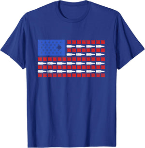 Cornhole And Beer USA Flag Beer Bags And Boards Men T-Shirt - T-Shirt | Royal