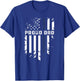 Thin Blue Line Proud Dad Police Family T-Shirt - T-Shirt | Royal