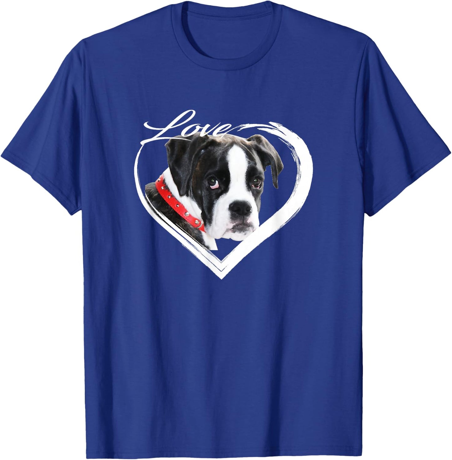 Love Boxers Black and White Puppy Dog Lover Gifts T-Shirt - T-Shirt | Royal