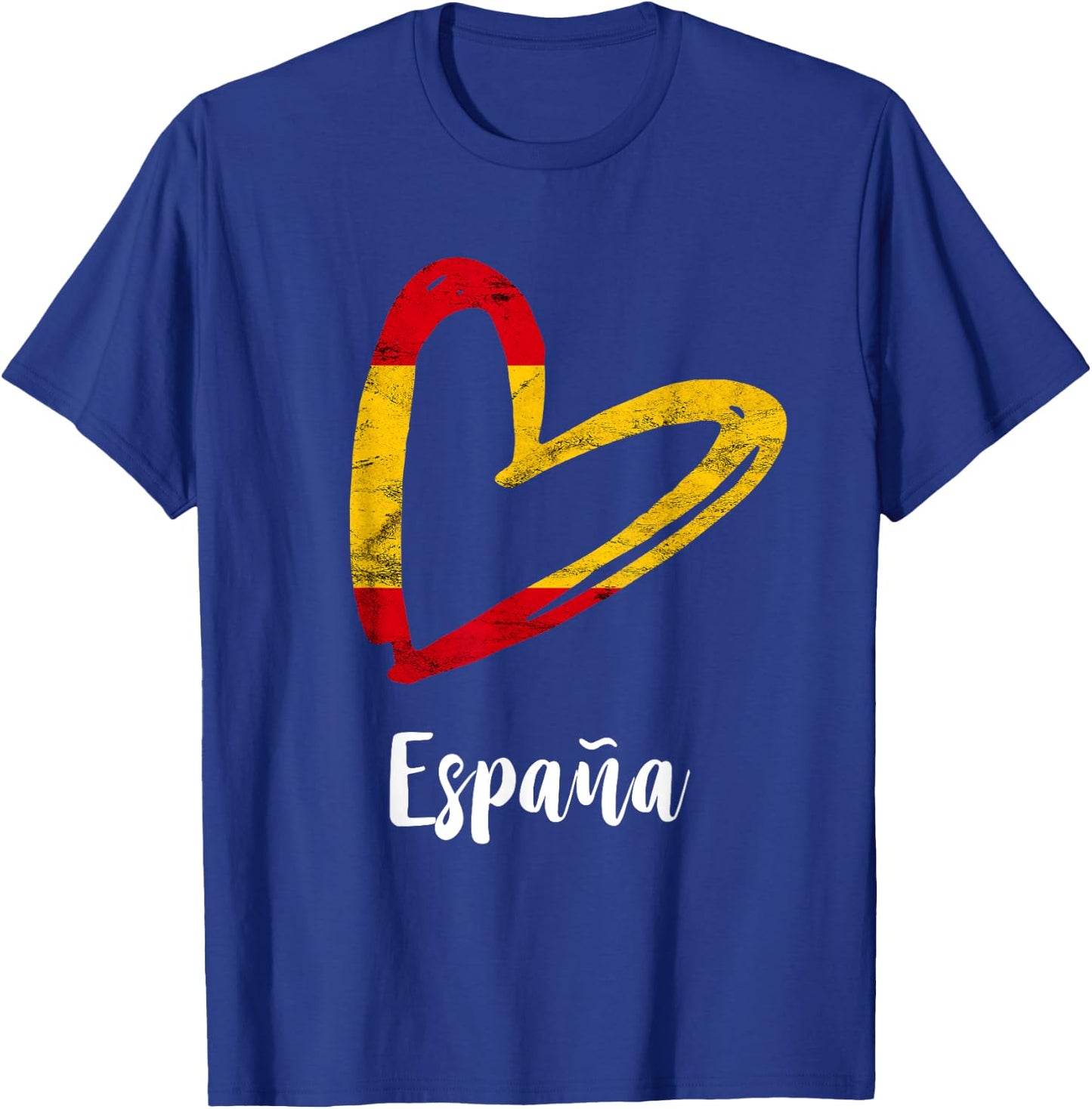 Espana Spanish Flag Heart Spanish Roots Espanol Spain Flag T-Shirt - T-Shirt | Royal
