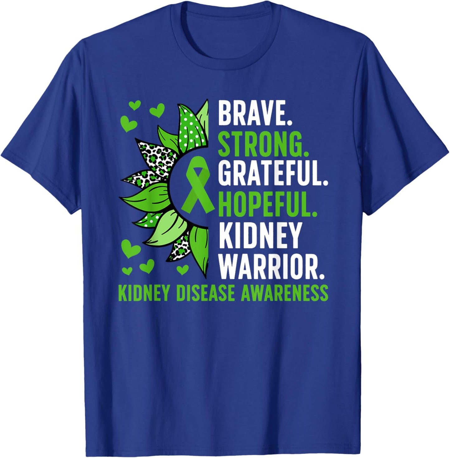 Kidney Disease Warrior Kidney Disease Awareness Month T-Shirt - T-Shirt | Royal