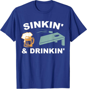 Sinkin And Drinkin T-Shirt - T-Shirt | Royal