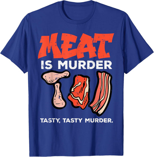 Meat Is Tasty Bbq Funny Barbecue Grilling Men Women T-Shirt - T-Shirt | Royal