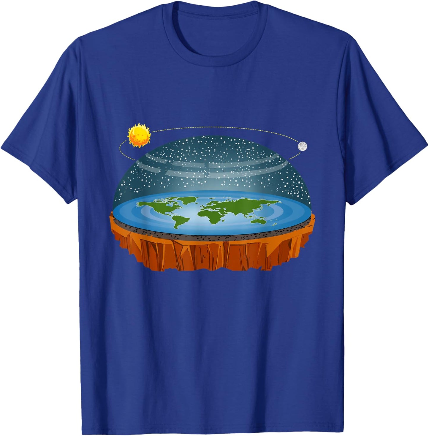 Flat Earth Conspiracy Theory Astrology Gift T-Shirt - T-Shirt | Royal