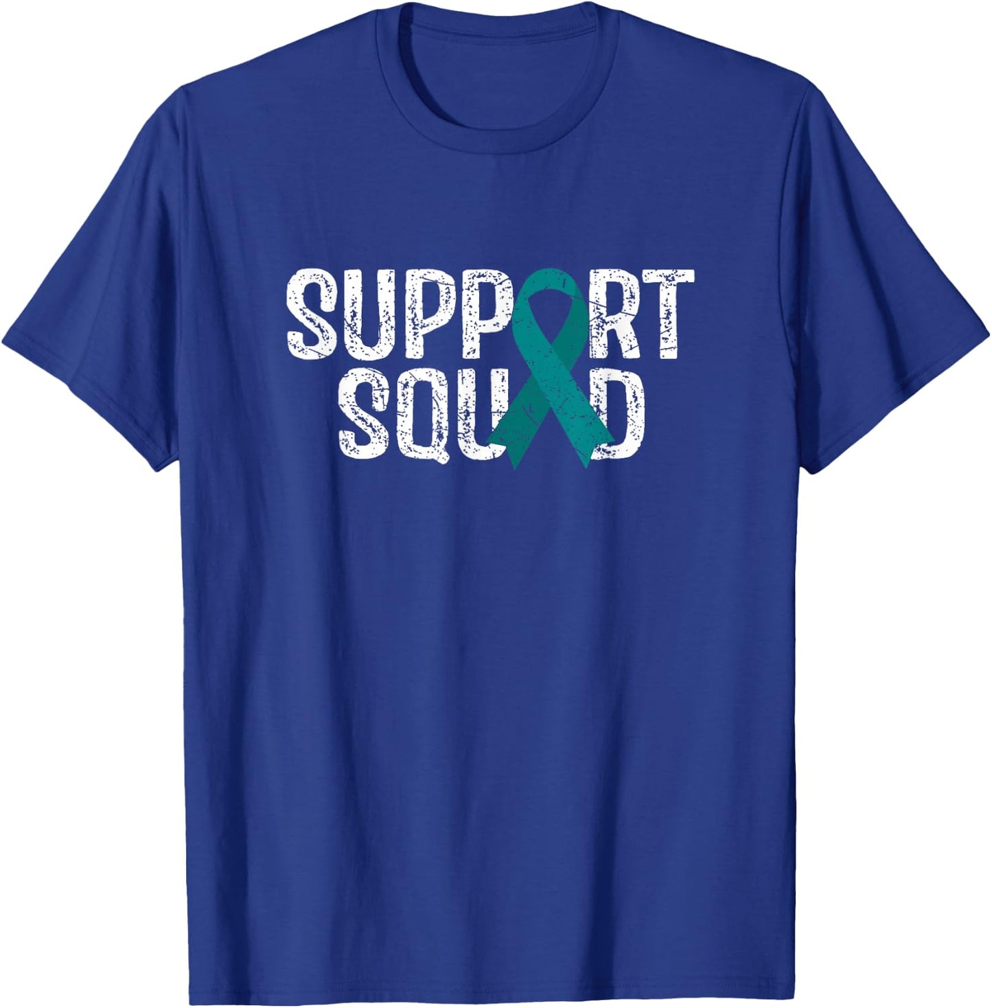 Support Squad Ovarian Cancer Awareness T-Shirt - T-Shirt | Royal