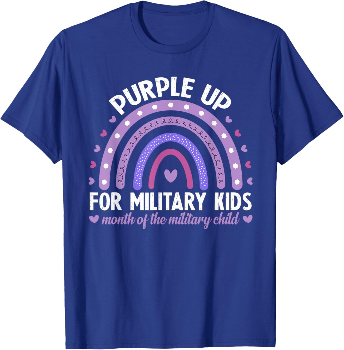 Purple Up For Military Kids Month Of The Military Child T-Shirt - T-Shirt | Royal