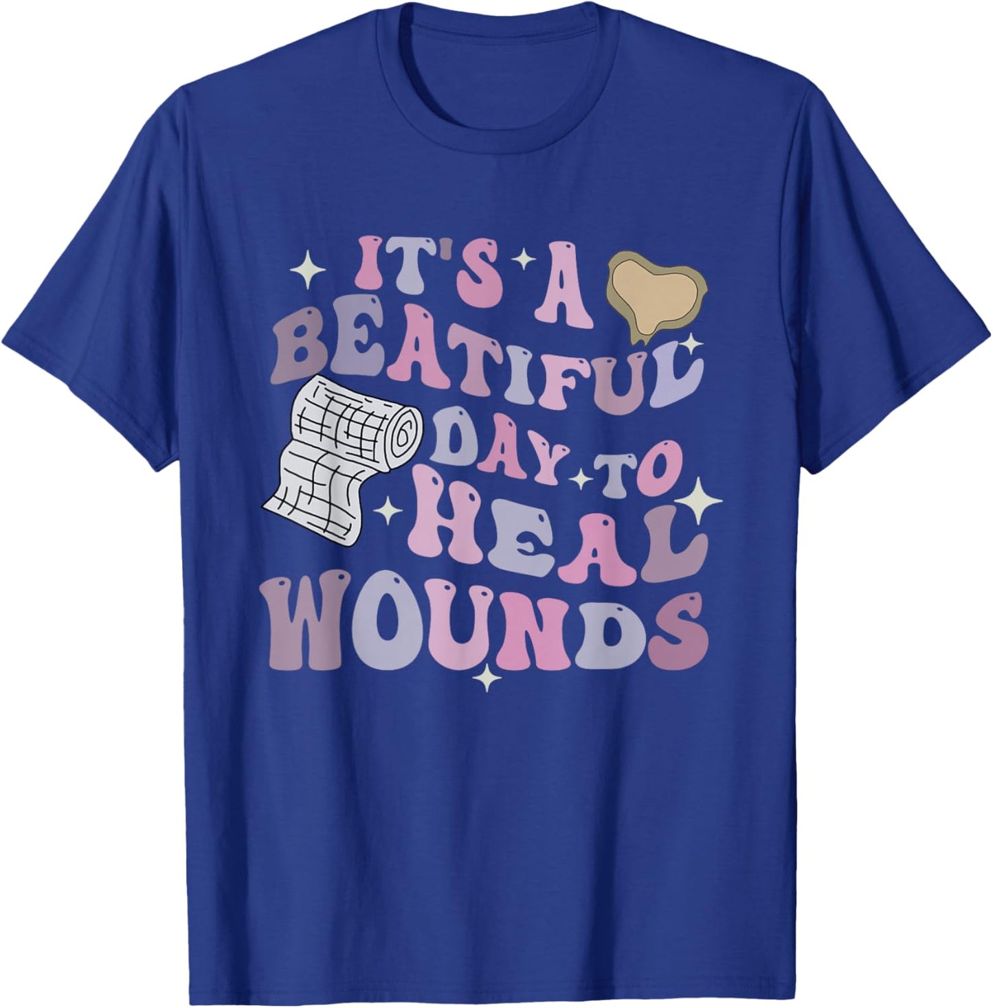 Retro Wound Care Nurse Ostomy Nurse WOC Nurse Practitioner T-Shirt - T-Shirt | Royal
