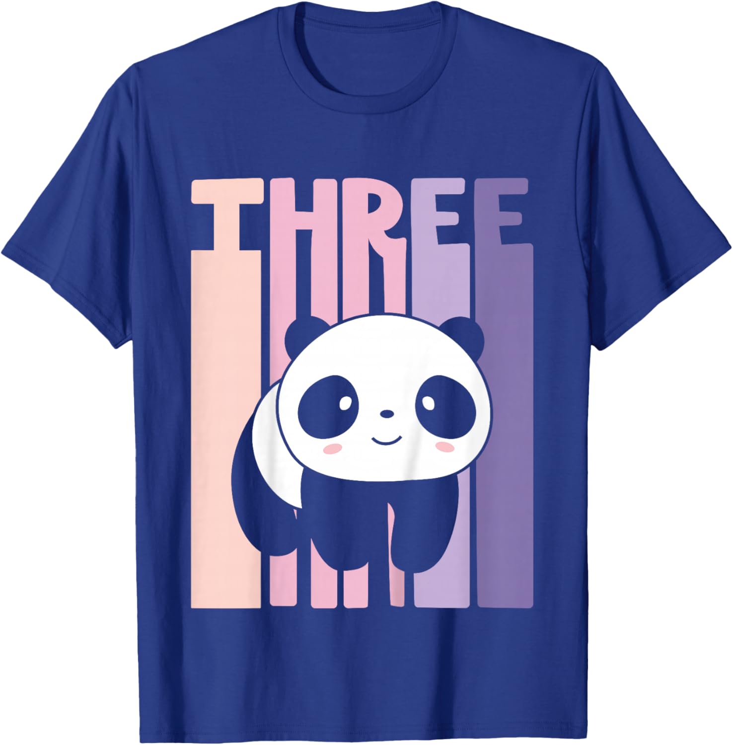3 Year Old Cute Panda Birthday Girl 3rd B-day T-Shirt - T-Shirt | Royal
