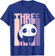 3 Year Old Cute Panda Birthday Girl 3rd B-day T-Shirt - T-Shirt | Royal