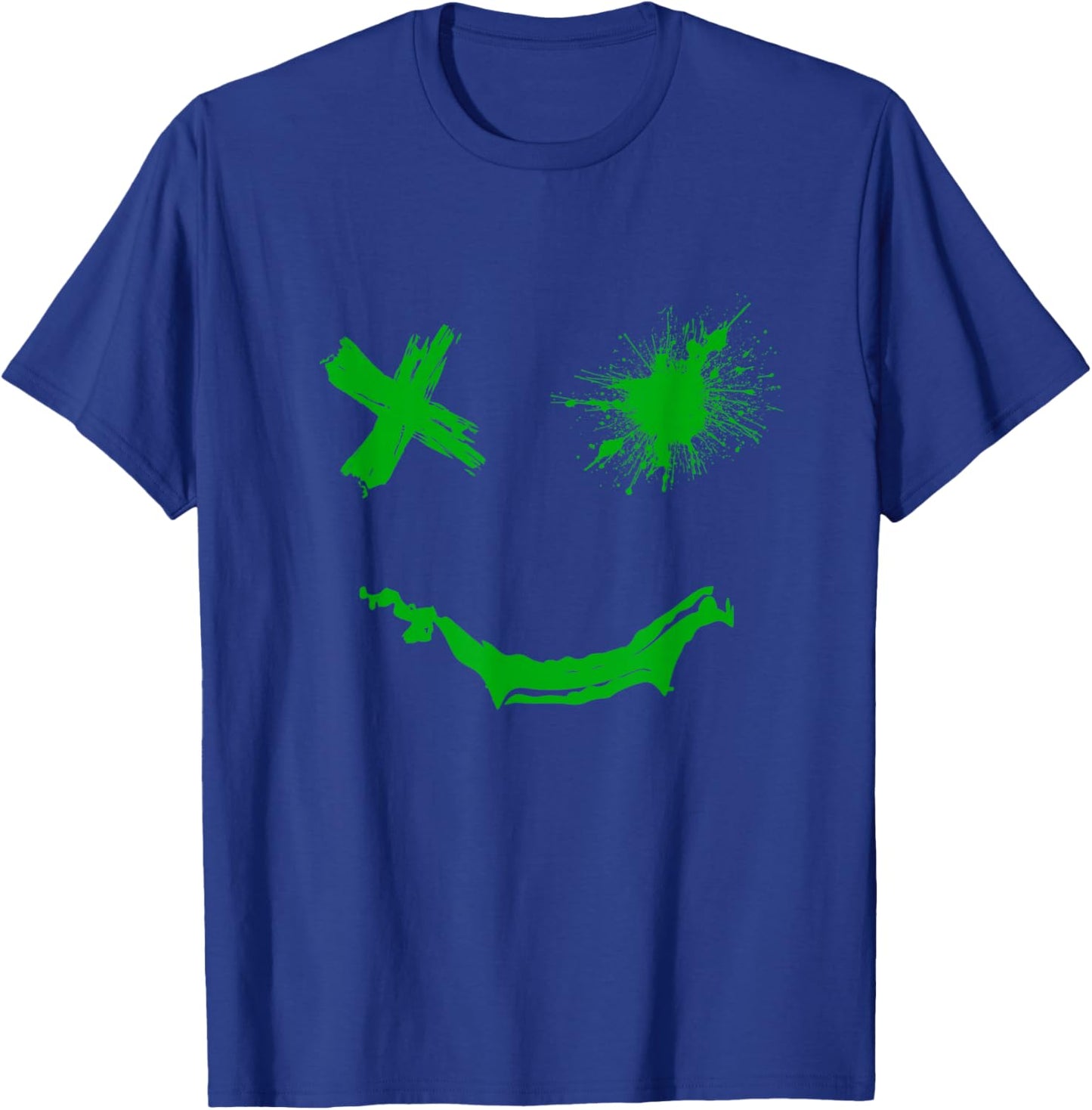 Green Grunge Face Kelly Green Color Graphic T-Shirt - T-Shirt | Royal