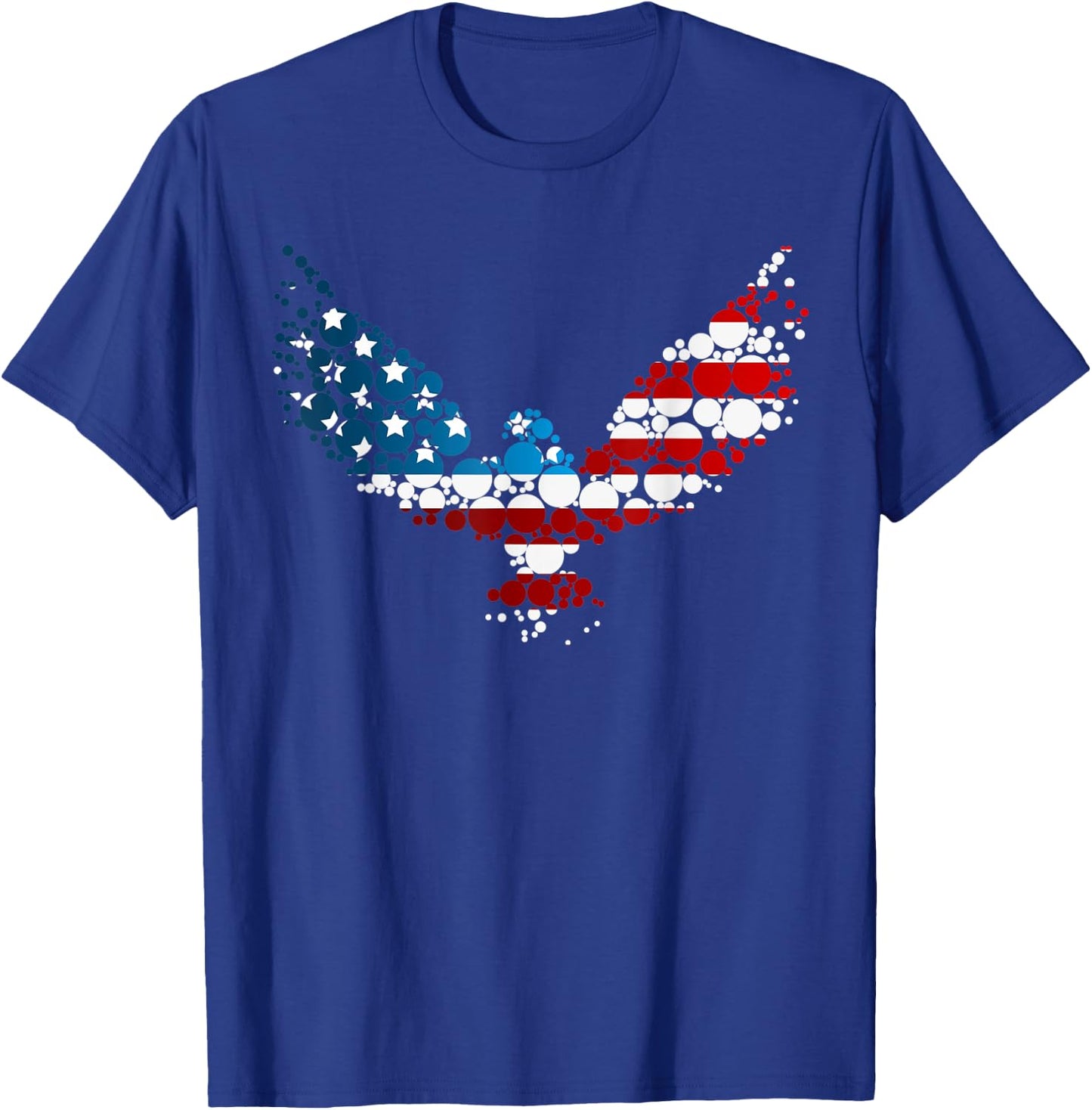 American Flag Polka Dot Eagle Patriotic Women Men T-Shirt - T-Shirt | Royal