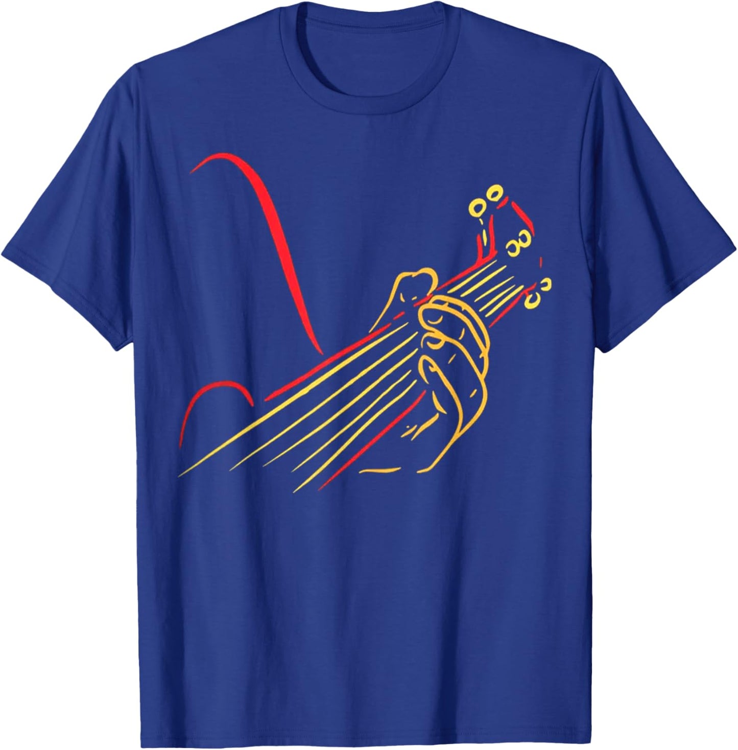 Guitar art line Guitar Playing Sign Vintage T-Shirt - T-Shirt | Royal