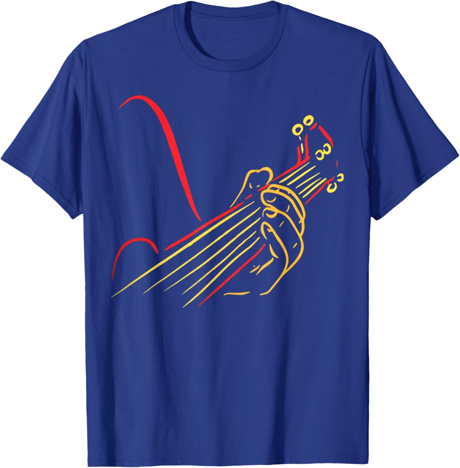 Guitar art line Guitar Playing Sign Vintage T-Shirt - T-Shirt | Royal