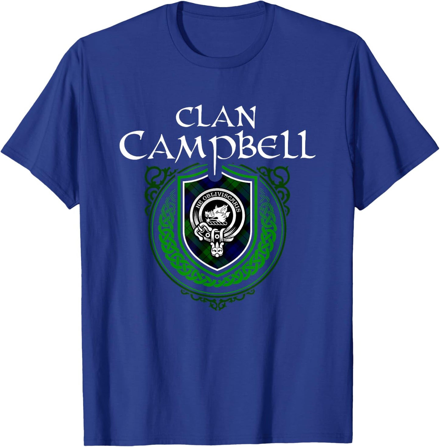 Clan Campbell Surname Scottish Clan Crest Tartan Badge T-Shirt - T-Shirt | Royal