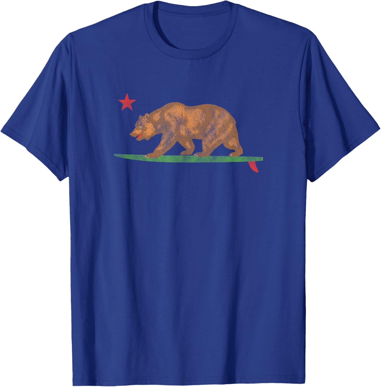 Funny California Surfing Bear Surfboard Vintage Souvenir T-Shirt - T-Shirt | Royal